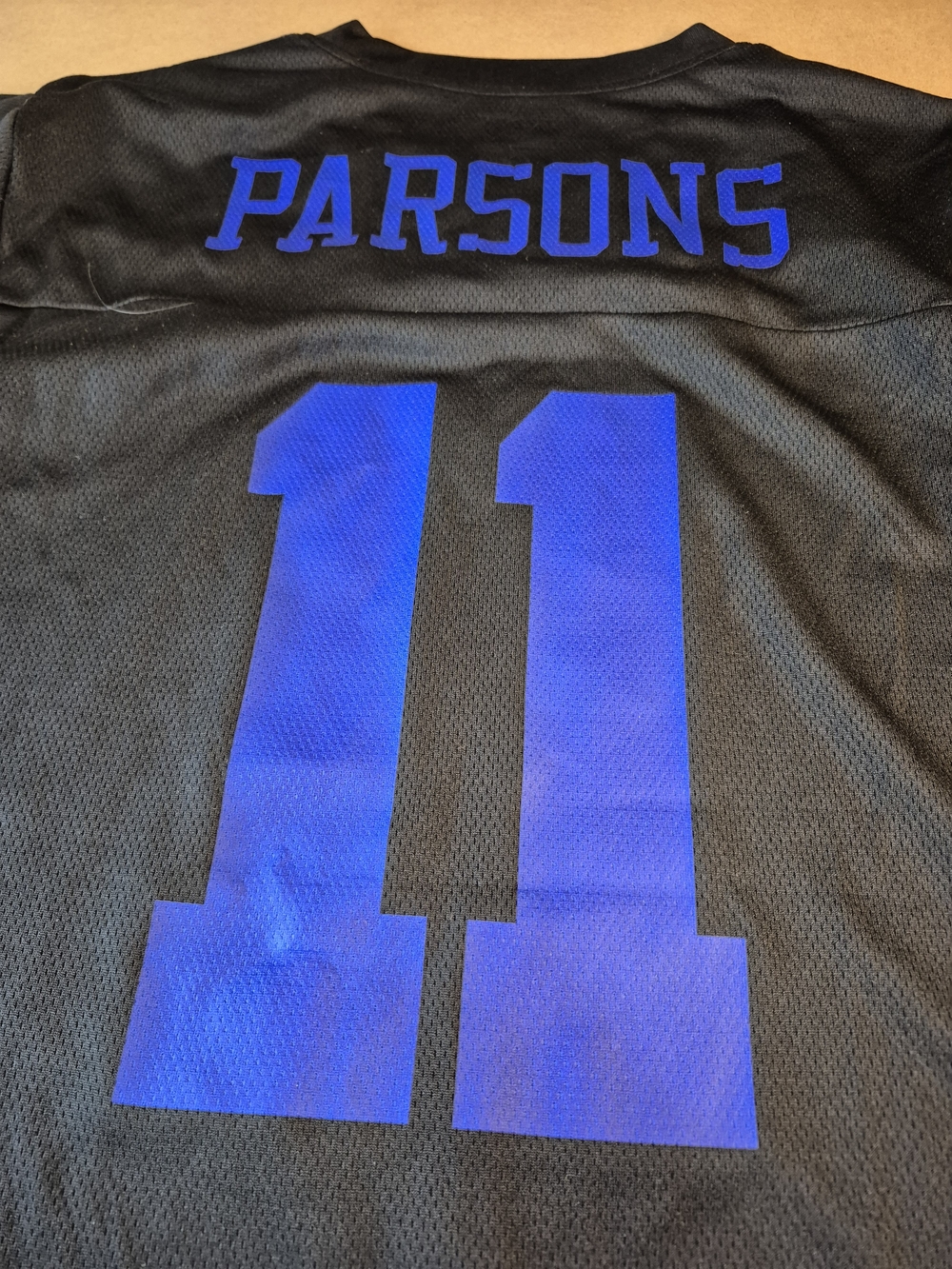 NFLPA Men's Black & Blue # 11 Parsons Football Jersey - Picture 10 of 10